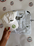 Lacoste Floral Print Premium Polo Golfer T-Shirt Shortsleeve and Cap
