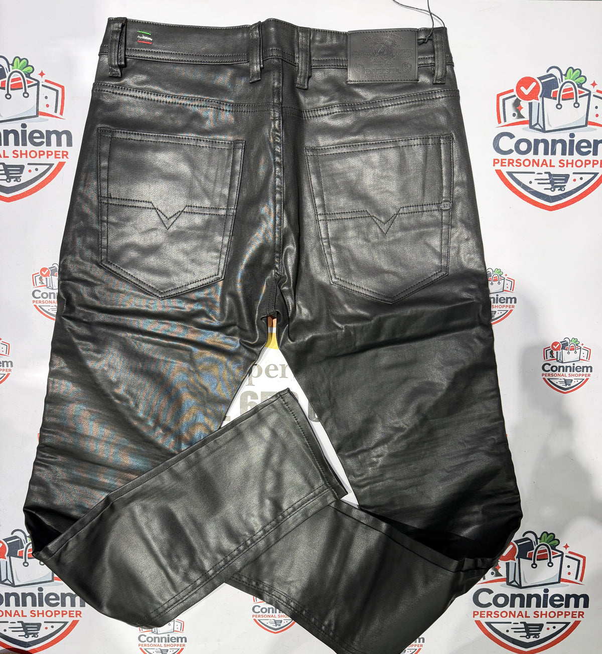 Diesel Studded Wax Coated Denim Jeans