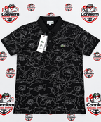 Lacoste Floral Print Premium Polo Golfer T-Shirt Shortsleeve