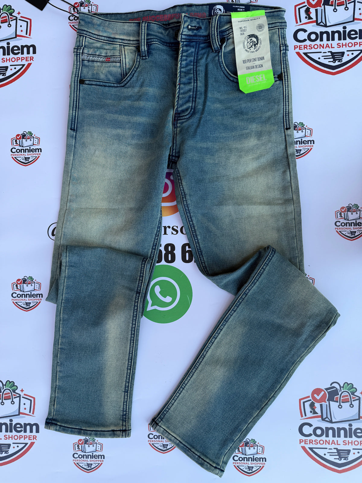 Diesel Light-Wash Denim Jeans