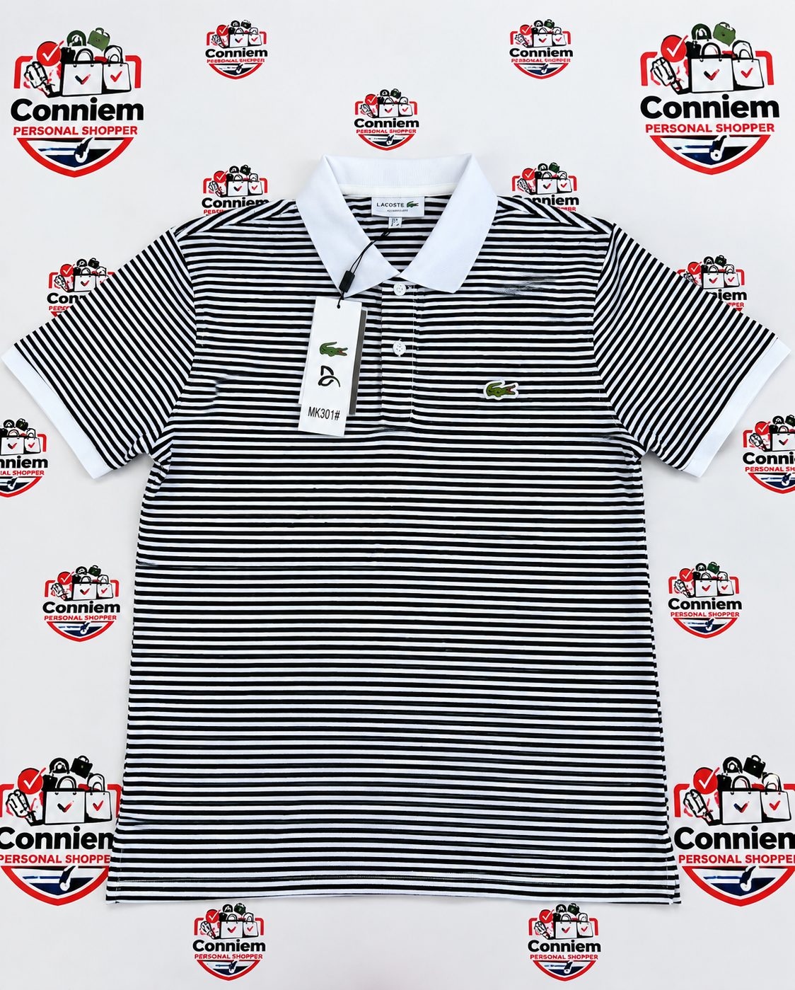Lacoste Striped Lacoste Polo Golfer T-Shirt Shortsleeve