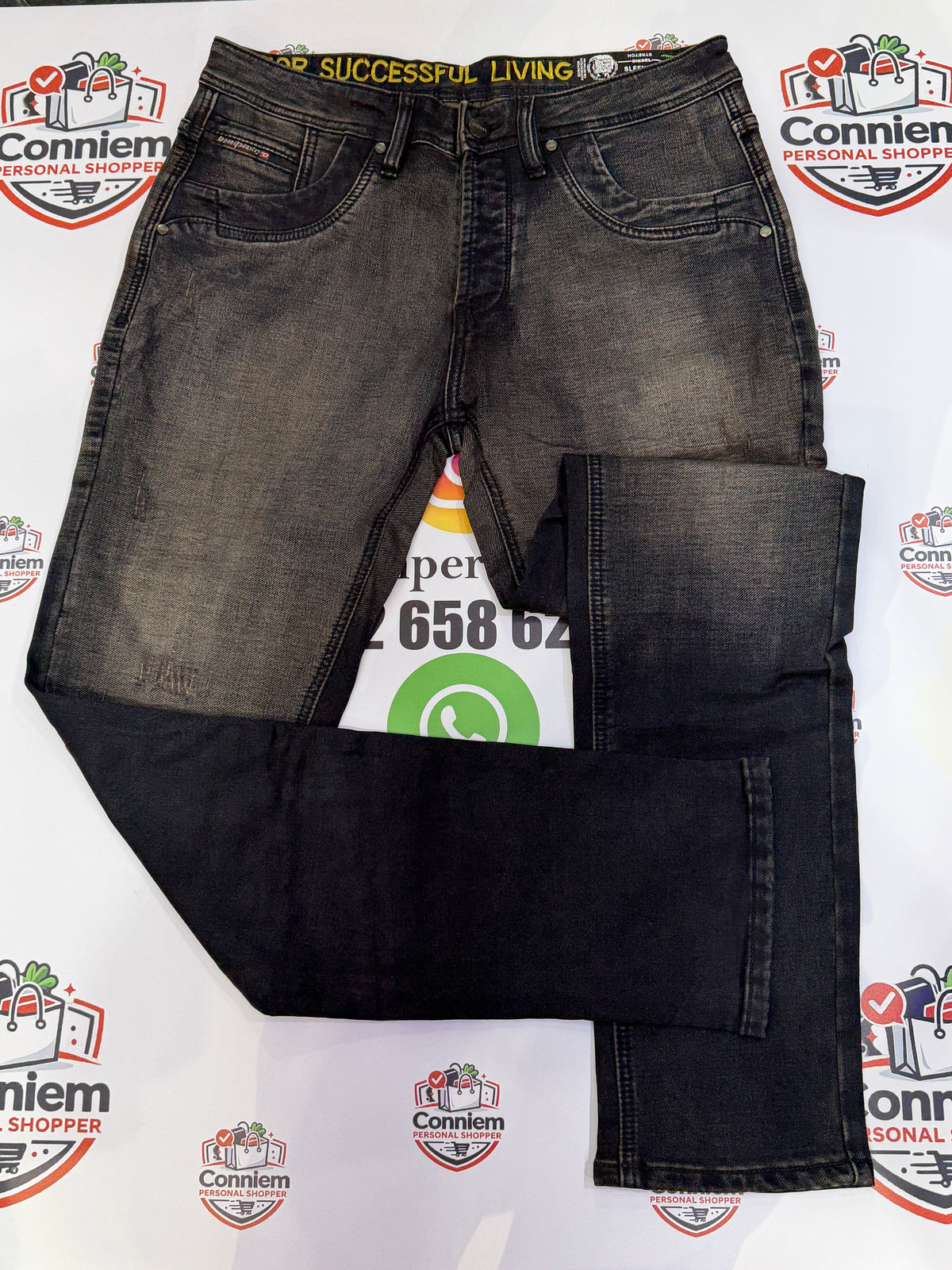 Diesel Dark blue -Purple Grey Washed Denim Jeans  (Big cut)