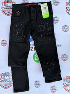 Diesel Black Paint-Splatter Denim Jeans