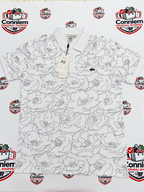 Lacoste Floral Print Premium Polo Golfer T-Shirt Shortsleeve