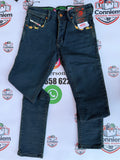 Diesel Dark Blue Denim Jeans distressed yellow pocket