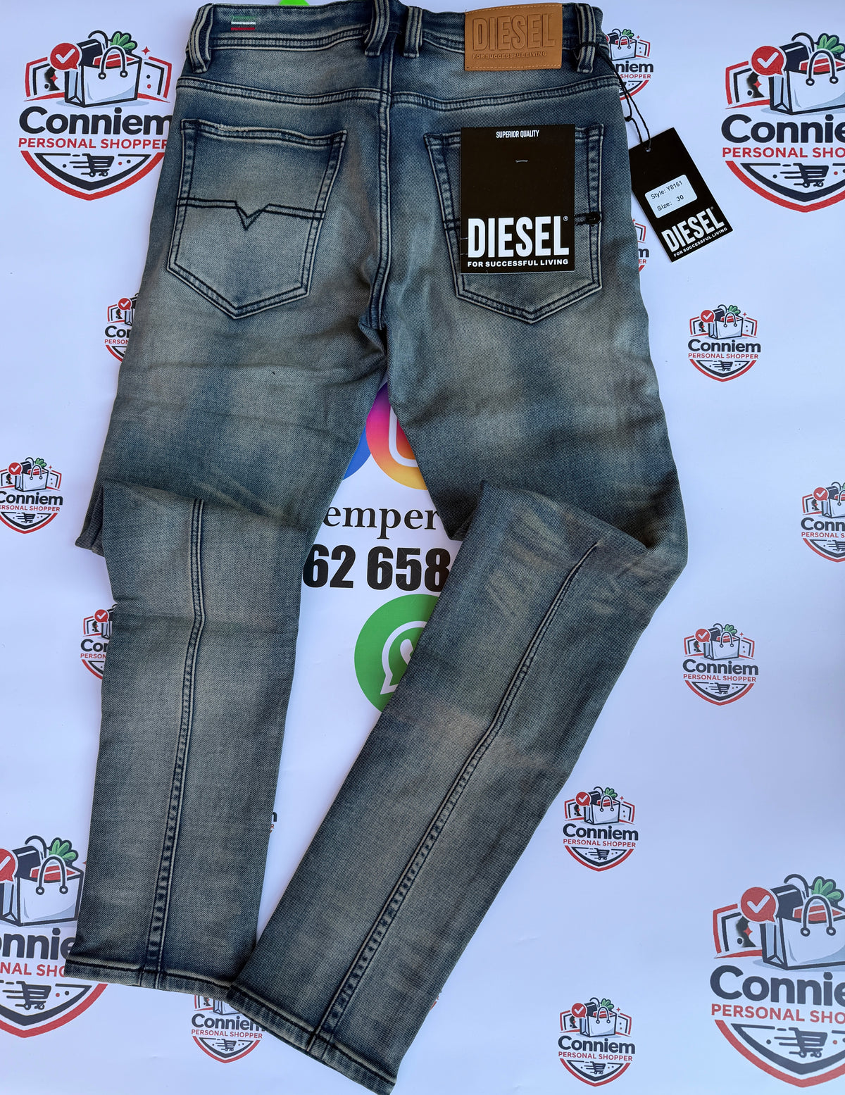 Diesel Washed Grey blue Denim Jeans