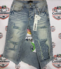 Purple Brand Light Blue Distressed Denim Jeans