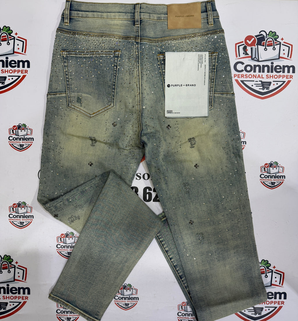 Purple Brand Premium Rhinestone Denim Jeans