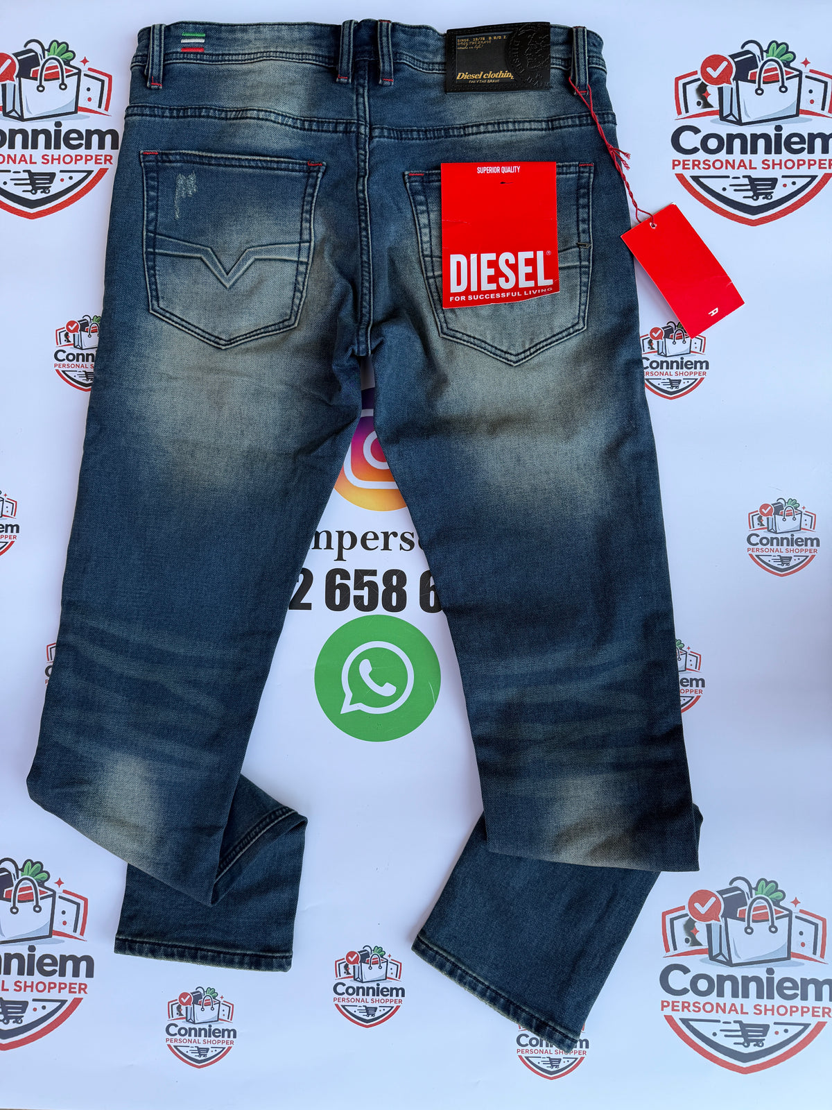 Diesel Dark Wash Vintage-Fade Jeans