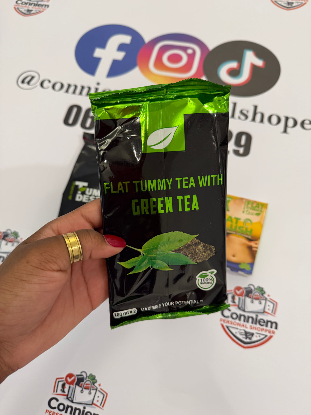 Flat tummy tea with green tea