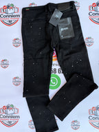 Diesel Black Paint-Splatter Denim Jeans