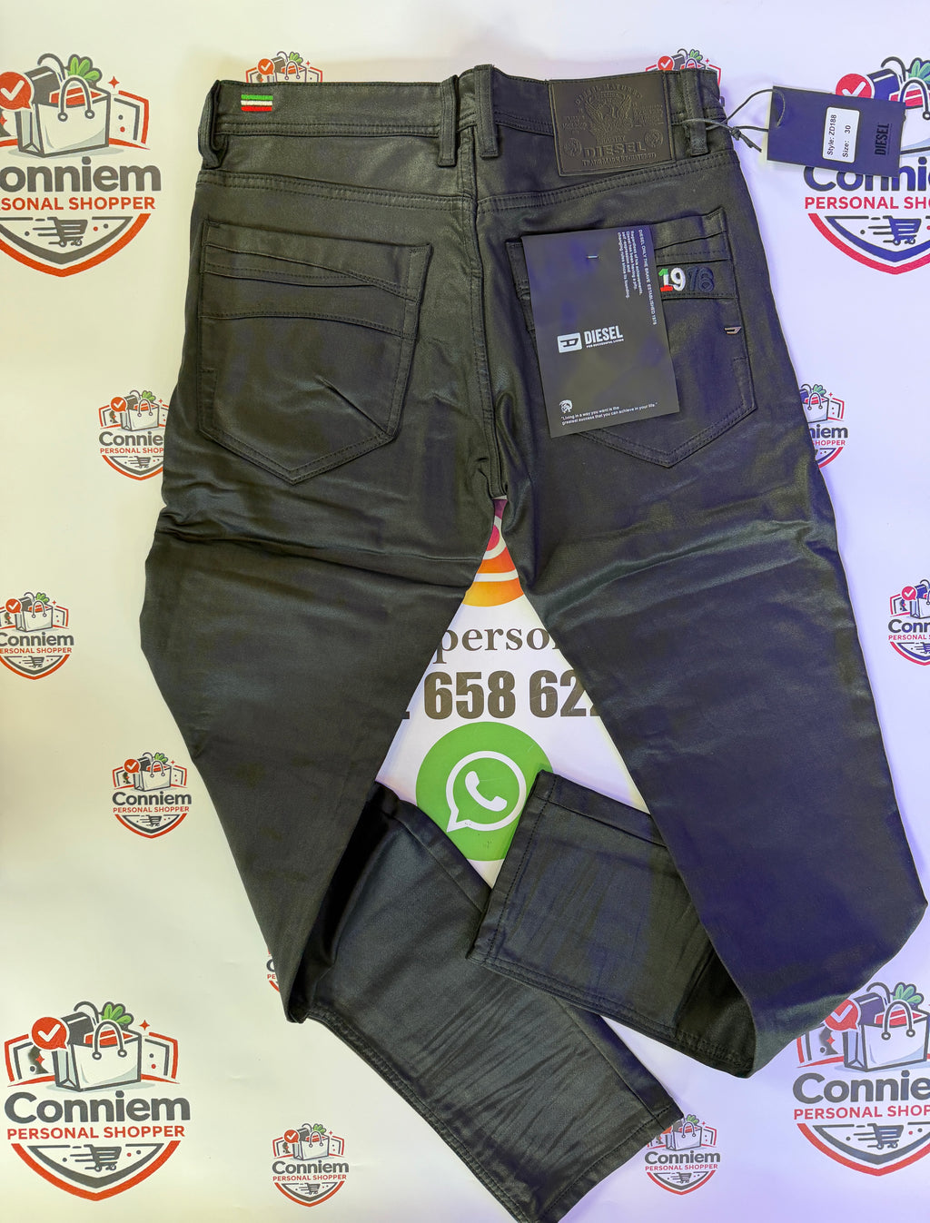 Diesel Black Coated Premium Denim Jeans 1976