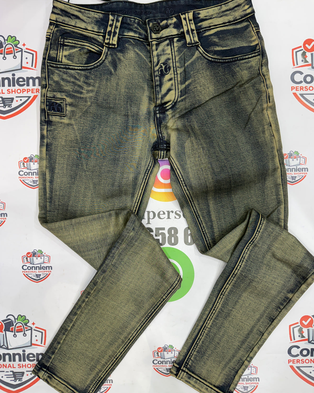 Angelo Galasso premium washed denim