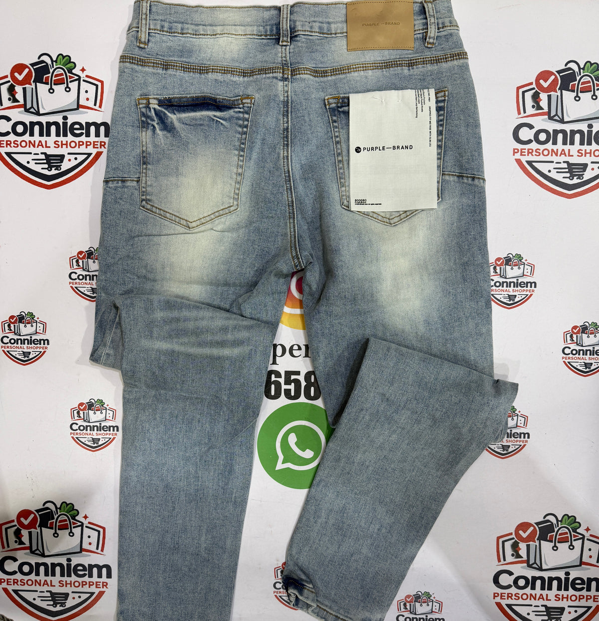 Purple Brand Light Blue Distressed Denim Jeans