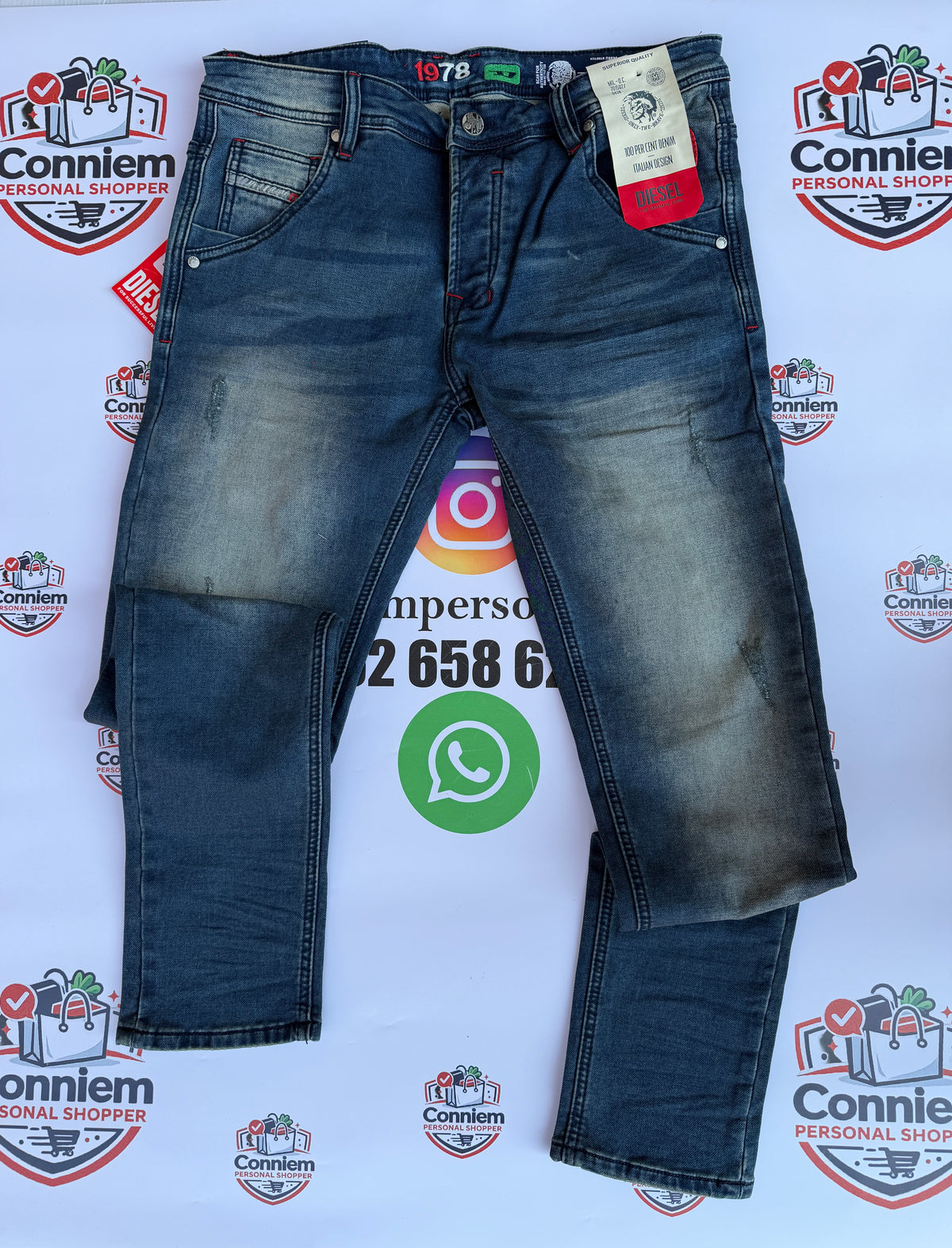 Diesel Dark Wash Vintage-Fade Jeans
