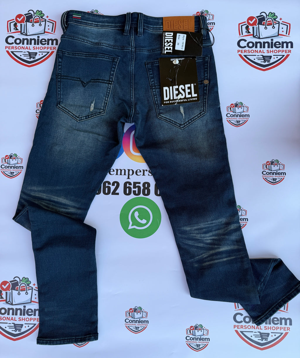 Diesel Dark Blue Washed Denim Jeans