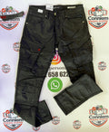 Replay Utility Wax Cargo Trousers – Black
