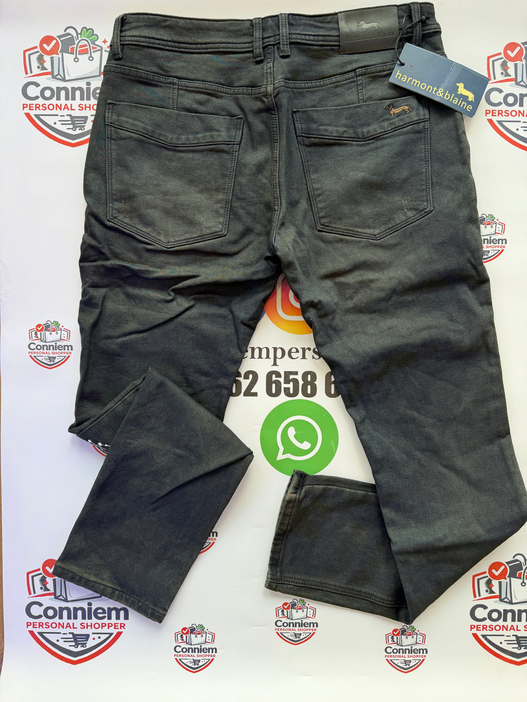 Harmont & Blaine Premium Denim Jeans – Paint Splash Edition Dark blue (Big cut)
